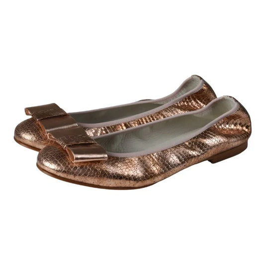 1412 - Pink Soft Leather Flats for Girl/Teen/Women by London Kids