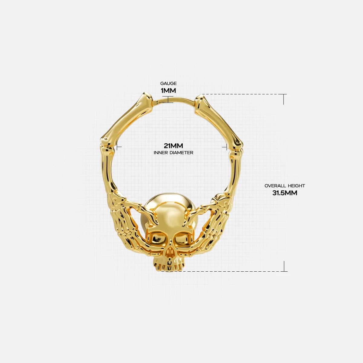 BONEGRIP SKULL EARRINGS